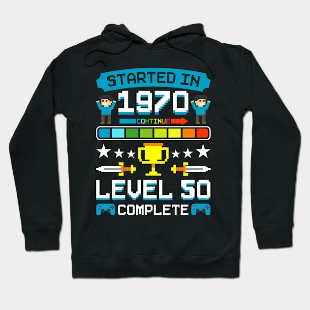 Gamer 50 Birthday 70's Started Gambler Gift Hoodie by QQdesigns